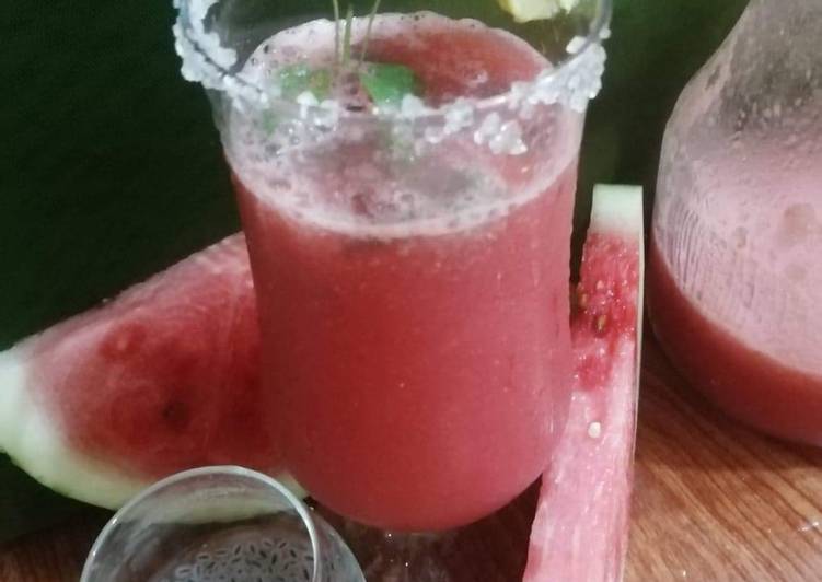 Recipe of Homemade Watermelon Juice