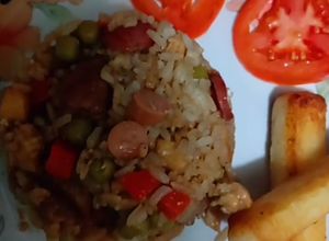 Una foto de Arroz mixto sin cebolla