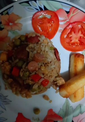 Una foto de Arroz mixto sin cebolla