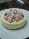 Cake de té verde con mousse de mandarina