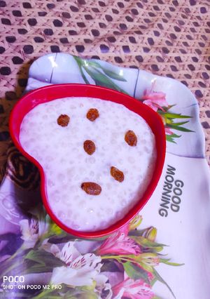 A picture of Sabudana Kheer.