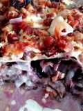 Pasticcio con radicchio, noci e gorgonzola