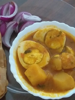 A picture of Egg n potato curry#Festivecontest-Mombasa #Authors marathon.