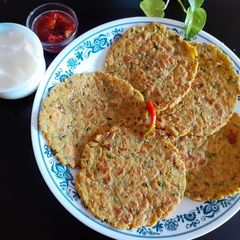 A picture of Koki (Sindhi Special Breakfast).