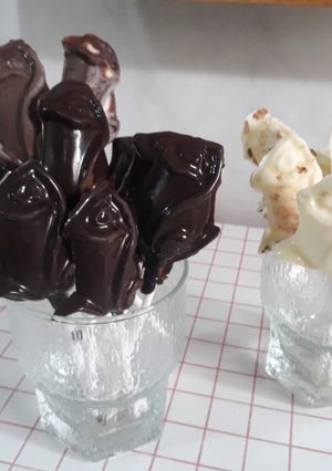 Una foto de Flores de chocolate