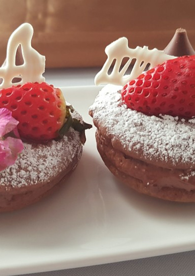Una foto de Galleta con mousse de chocolate