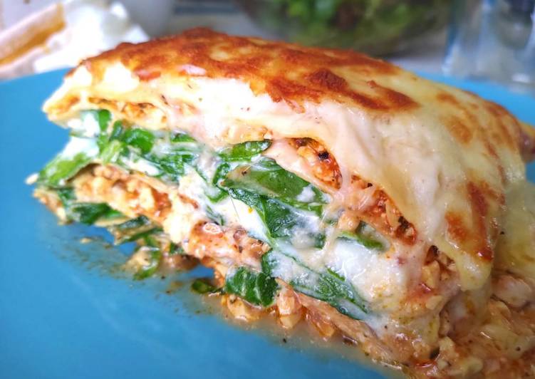 * Lasanha de soja com espinafres e mozarella fresca - Gozhowgos