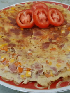 Foto resep Omelet Sayur, Kornet & Sosis