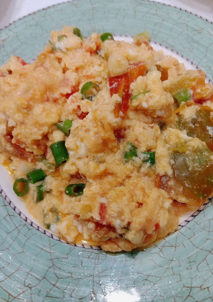 番茄炒蛋（低醣生酮餐）（方便素）（簡單料理） 的食譜成品照片