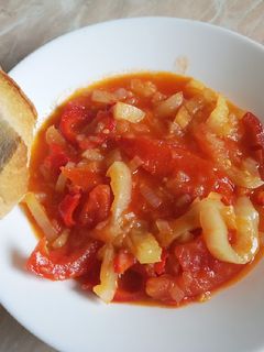 Lecsó egyszerűen recept fotója