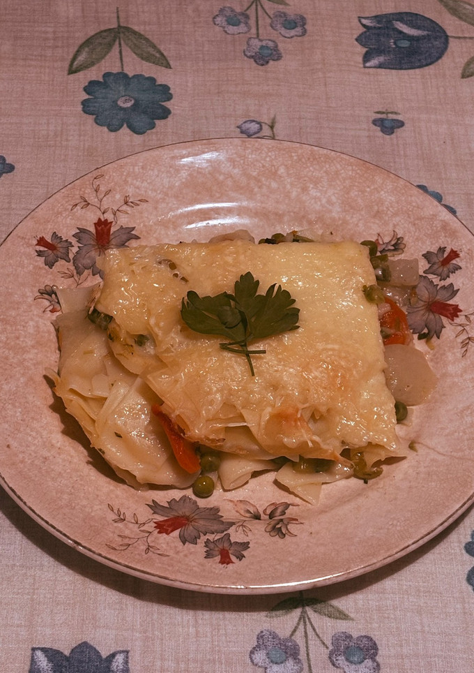 Tavaszi rakott csusza recept fotója
