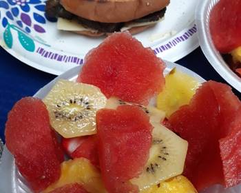 The New Way Serving Recipe Salted Watermelon Fruit Salad Delicious Simple