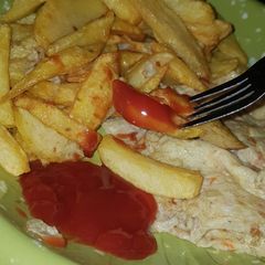 A picture of Chips and egg.