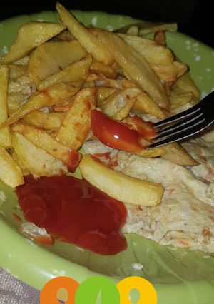 A picture of Chips and egg.