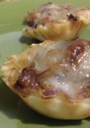 A picture of Mushroom Marscapone Phyllo Bites.
