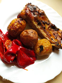 Una foto de Costilla de cerdo asada con Pedro ximénez
