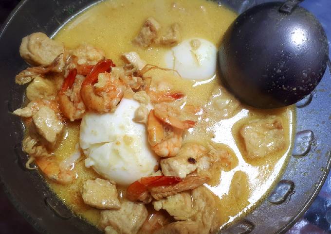 Cara Gampang Menyiapkan Sayur santan udang tahu, Menggugah Selera