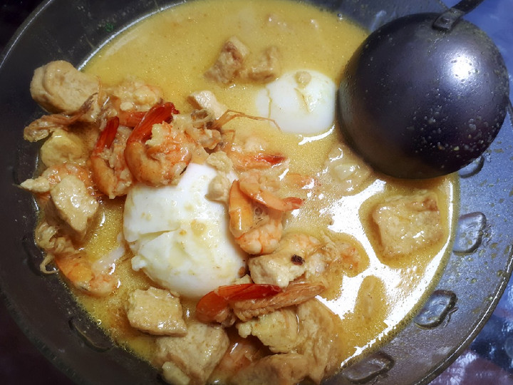 Cara Gampang Menyiapkan Sayur santan udang tahu, Menggugah Selera