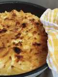 Pasta al forno bianca con zucchine, speck e besciamella