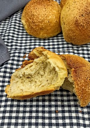 Foto principal de Pan de ajo con perejil y orégano en thermomix