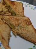 Boiled chana dal grilled sandwich