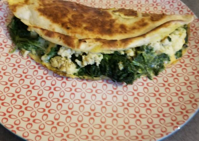 Wrap épinards œufs brouillés