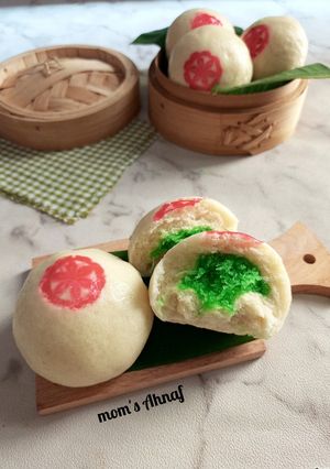 Foto resep Bakpao No Mixer Isi Unti Pandan