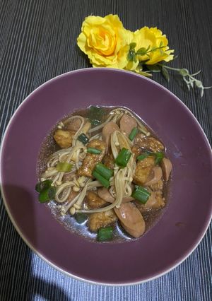 Foto resep (Enoki sosis tempe) saus tiram