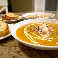 A picture of Lobster bisque.