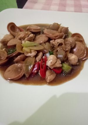 Foto resep Ayam sosis lada hitam