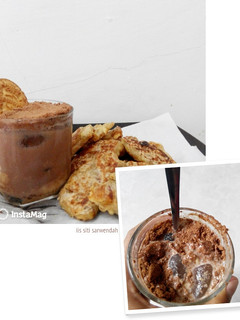 Foto resep Es milo biskuit roma (ala cafe) + pisang biskuit roma