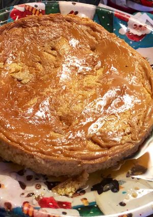 A picture of Jack Daniels Flan Napolitano.