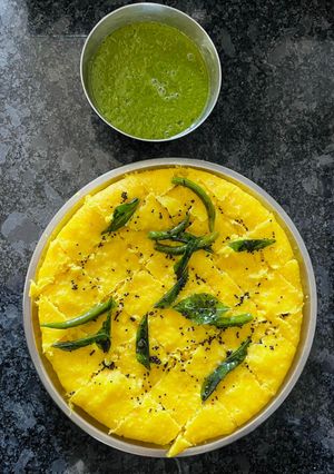 A picture of Khaman Dhokla💛💛.