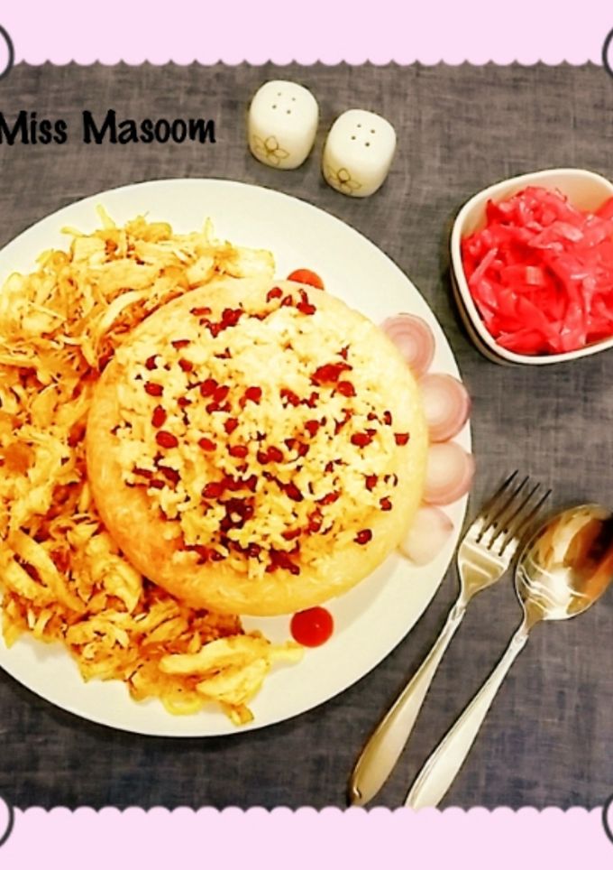 عکسی از دستور زرشک پلو با مرغ ریش ریش