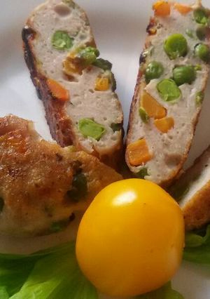 Hình của món Chả Cá Nhồi rau củ.