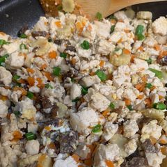 A picture of Low-carb Fried Riced Tofu (Japanese Iri-Tofu).