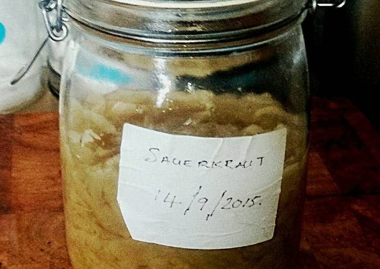 Recipe of Super Quick Homemade Tex&#39;s Small Batch Sauerkraut