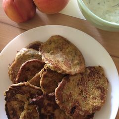 A picture of Fitness Recipes - Zucchini & Bacon Pancakes.