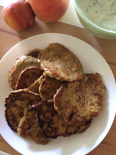 A picture of Fitness Recipes - Zucchini & Bacon Pancakes.