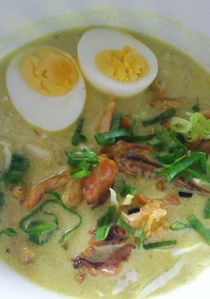 Foto resep Soto ayam kuah santan