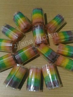 Foto resep Rainbow roll cake