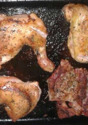 Una foto de Pollo y Pechito Al Horno