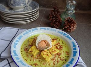 Foto resep Bubur Terik Tahu Telur Asin