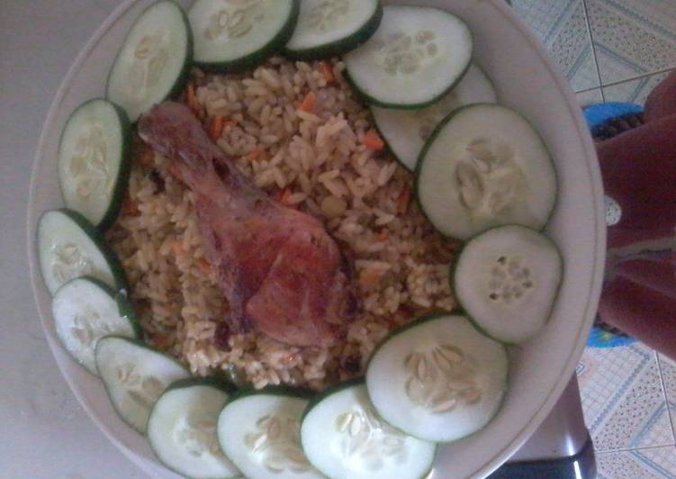 Recipe of Quick Fried rice and chicken