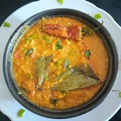 A picture of Bengali style special bhoger khichdi for Durga Puja.