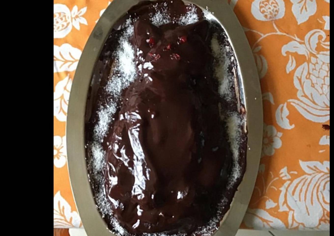 Gâteau « chat » pêches vanille noix de coco chocolat