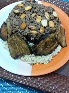 صورة لوصفة مقلوبة باذنجان