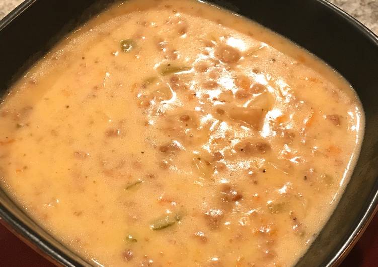 Easiest Way to Make Quick Crockpot Cheeseburger Soup