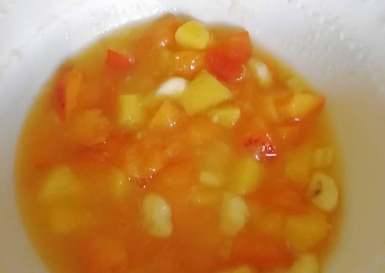 Macedonia di frutta vellutata