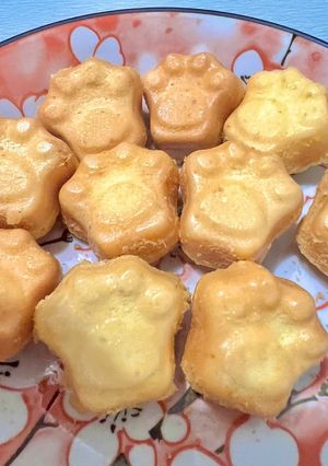 氣炸烤箱｜原味貓掌雞蛋糕 的食譜成品照片